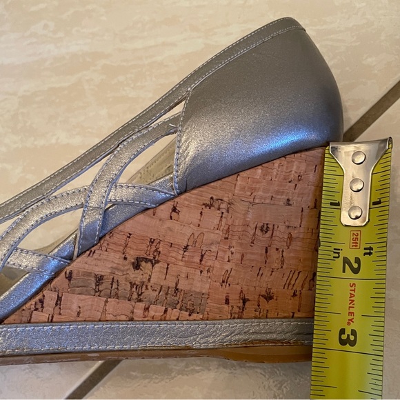 Stuart Weitzman Silver Wedge Sandals - Picture 14 of 14